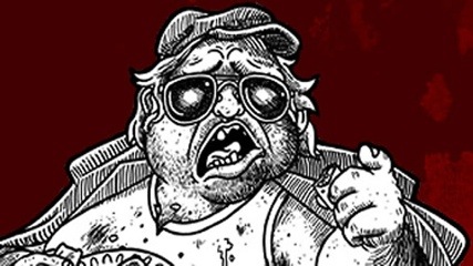 A sketch of Mr Plinkett, from the Red Letter Media site